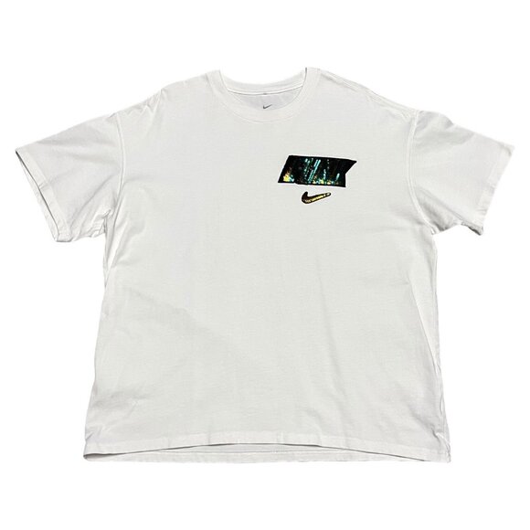 Nike Rayguns White Sequins FUNK Men's Swoosh Basketball T-Shirt - XL - Picture 2 of 6